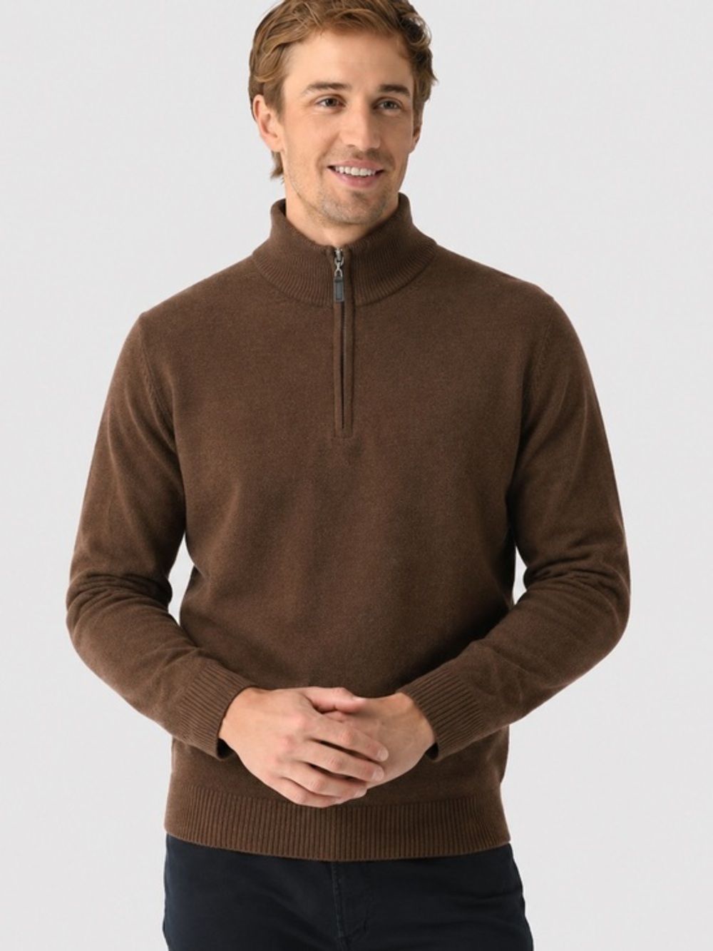Turnbury 100% Merino Wool Quarter Zip Pullover XL